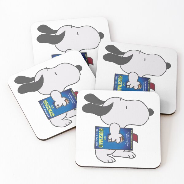 Item preview, snoopy reading the housemaid designed and sold by liveawhimsylife.