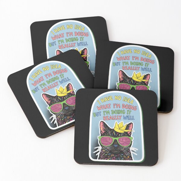 Item preview, Sarcastic Black Cat Mental Health Sticker Pack designed and sold by Cosmic Catnip Art.