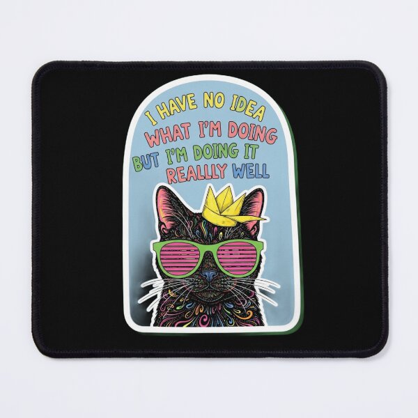 Item preview, Sarcastic Black Cat Mental Health Sticker Pack designed and sold by Cosmic Catnip Art.