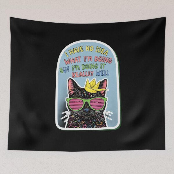 Item preview, Sarcastic Black Cat Mental Health Sticker Pack designed and sold by Cosmic Catnip Art.