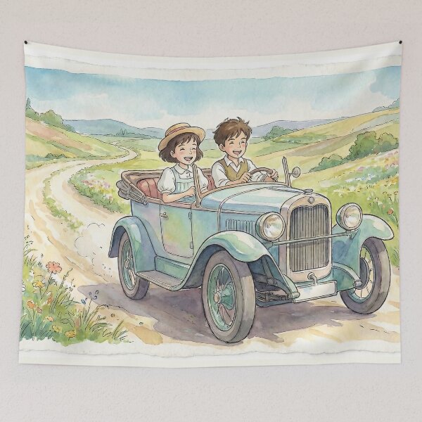 Item preview, A nostalgic drive through the countryside designed and sold by Ratatosk-AI.