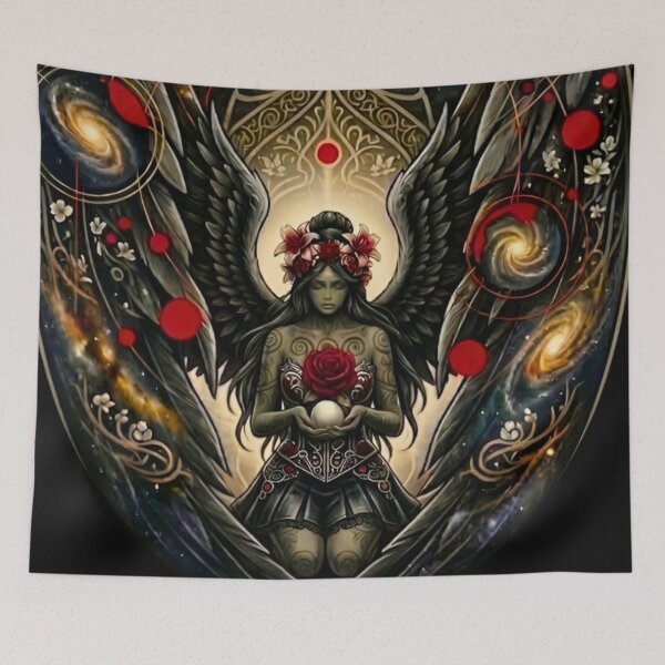 Item preview, Dark Celestial Guardian – Mystical Cosmic Warrior Art designed and sold by Good Vibes .