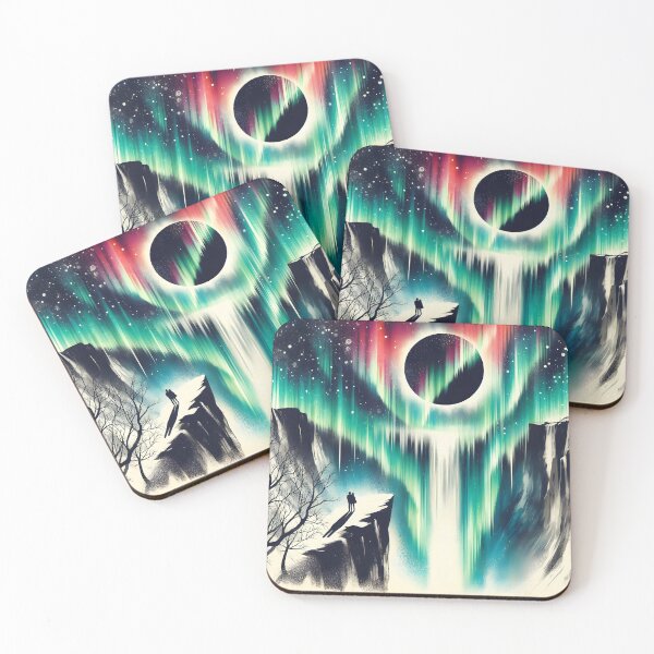 Item preview, Aurora Borealis and Eclipse, Ai Generated Art   designed and sold by ACC .