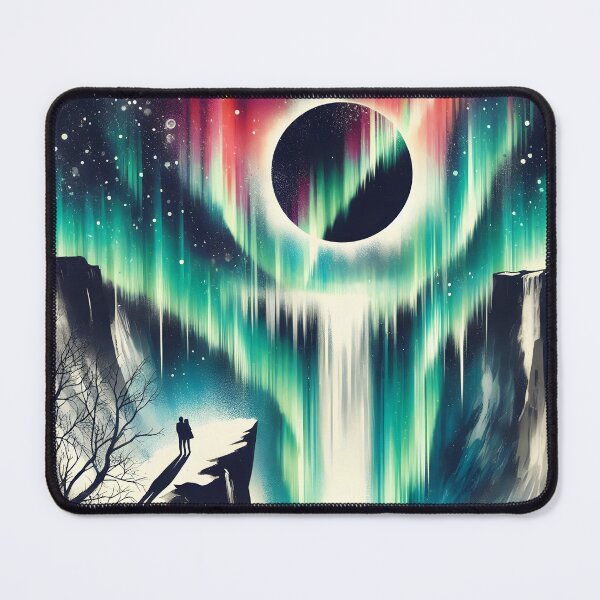 Item preview, Aurora Borealis and Eclipse, Ai Generated Art   designed and sold by ACC .