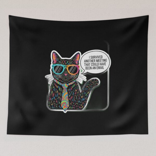 Item preview, Sarcastic Black Cat Mental Health Sticker Pack designed and sold by Cosmic Catnip Art.
