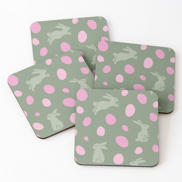 Item preview, Easter Eggs and Bunnies Pattern - Pistachio and Pretty Pink designed and sold by Daniel Bevis Design.