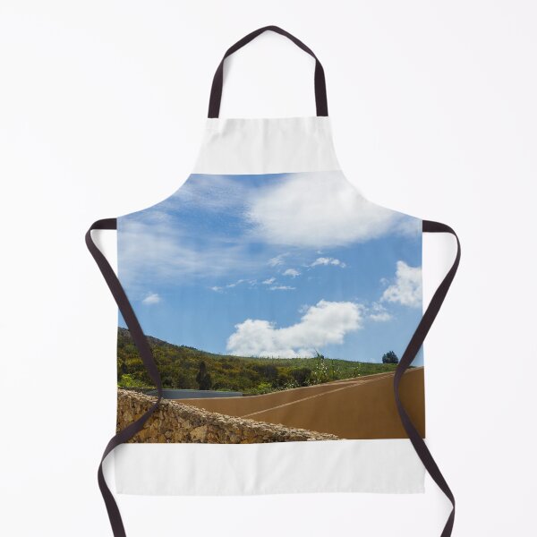 Item preview, Stone Wall and Terraced Hillside Under Bright Blue Sky With Fluffy White Clouds designed and sold by Nmallia.