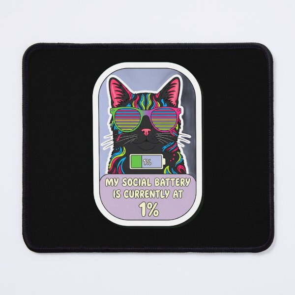 Item preview, Sarcastic Black Cat Mental Health Sticker Pack designed and sold by Cosmic Catnip Art.