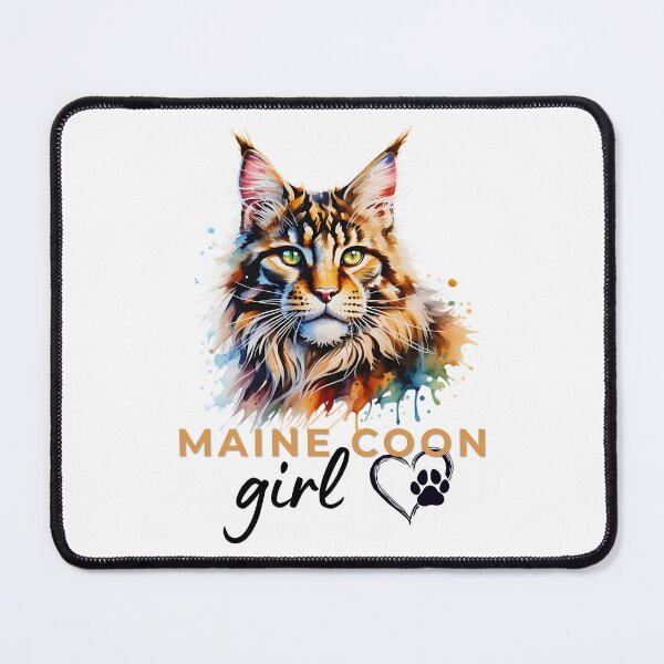 Item preview, Maine Coon Girl Watercolor Design – Colorful Fluffy Cat Lover Gift for Maine Coon Owners designed and sold by ArcticFoxStudio.