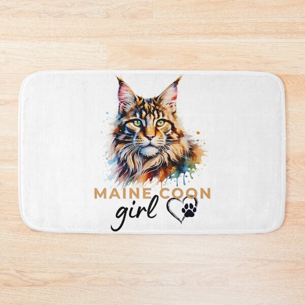 Item preview, Maine Coon Girl Watercolor Design – Colorful Fluffy Cat Lover Gift for Maine Coon Owners designed and sold by ArcticFoxStudio.