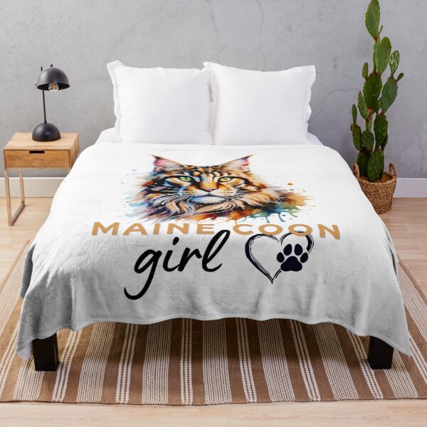 Item preview, Maine Coon Girl Watercolor Design – Colorful Fluffy Cat Lover Gift for Maine Coon Owners designed and sold by ArcticFoxStudio.
