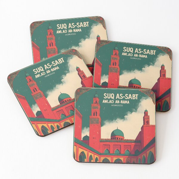 Item preview, Suq As Sabt Morocco Retro Vintage Travel Design designed and sold by TravelersGems.