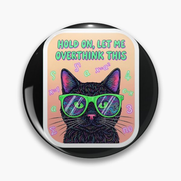 Artikelvorschau, Sarkastisches Sticker-Set mit schwarzer Katze zum Thema psychische Gesundheit entworfen und verkauft von Cosmic Catnip Art.