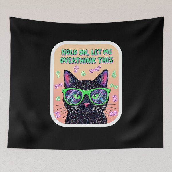 Item preview, Sarcastic Black Cat Mental Health Sticker Pack designed and sold by Cosmic Catnip Art.