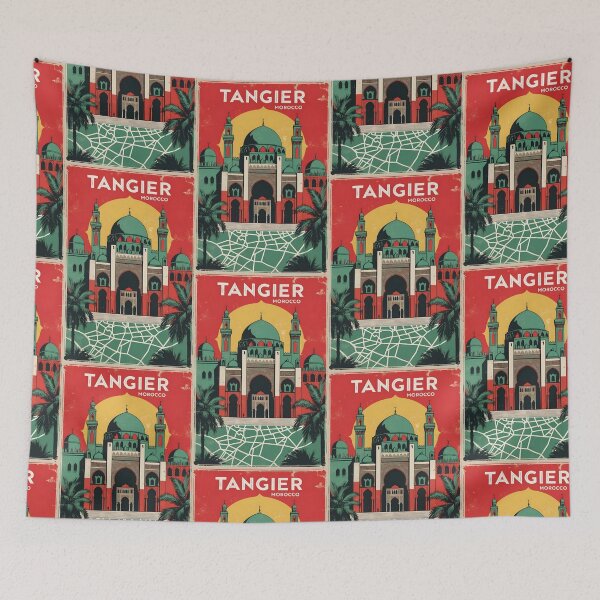 Item preview, Tangier Morocco Retro Vintage Travel Design designed and sold by TravelersGems.