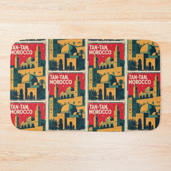 Item preview, Tan Tan Morocco Retro Vintage Travel Design designed and sold by TravelersGems.