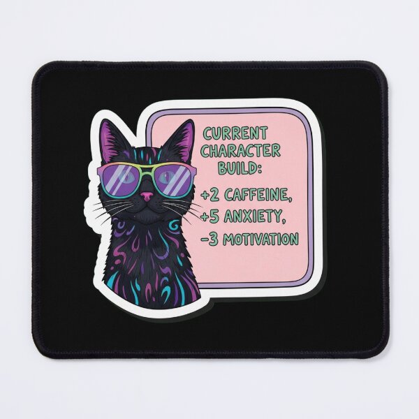 Item preview, Sarcastic Black Cat Mental Health Sticker Pack designed and sold by Cosmic Catnip Art.