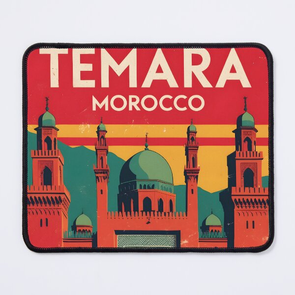 Item preview, Temara Morocco Retro Vintage Travel Design designed and sold by TravelersGems.