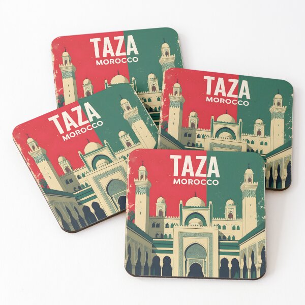 Item preview, Taza Morocco Retro Vintage Travel Design designed and sold by TravelersGems.