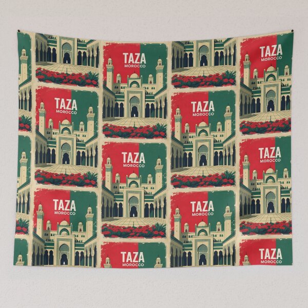 Item preview, Taza Morocco Retro Vintage Travel Design designed and sold by TravelersGems.