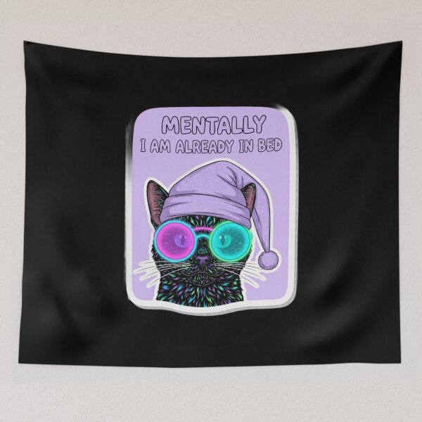 Item preview, Sarcastic Black Cat Mental Health Sticker Pack designed and sold by Cosmic Catnip Art.