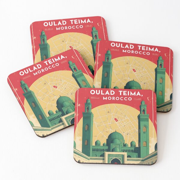 Item preview, Oulad Teima Morocco Retro Vintage Travel Design designed and sold by TravelersGems.