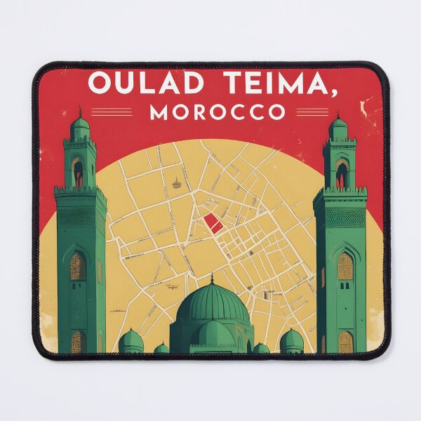 Item preview, Oulad Teima Morocco Retro Vintage Travel Design designed and sold by TravelersGems.