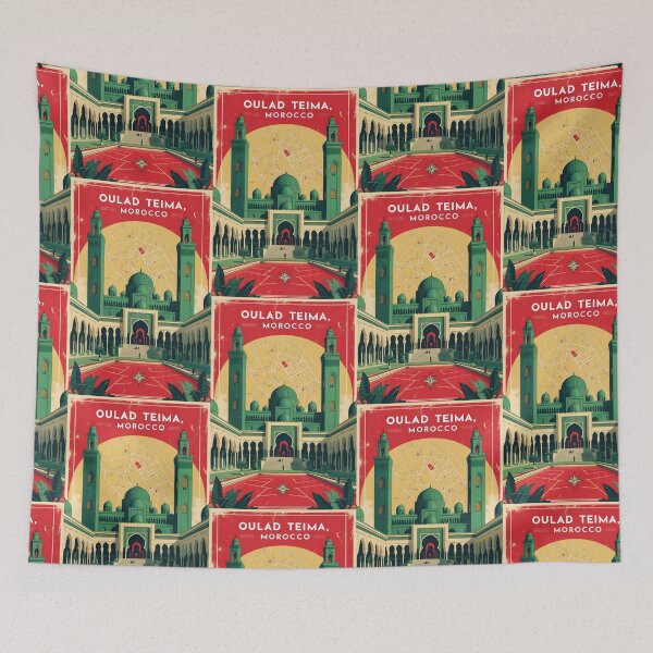 Item preview, Oulad Teima Morocco Retro Vintage Travel Design designed and sold by TravelersGems.
