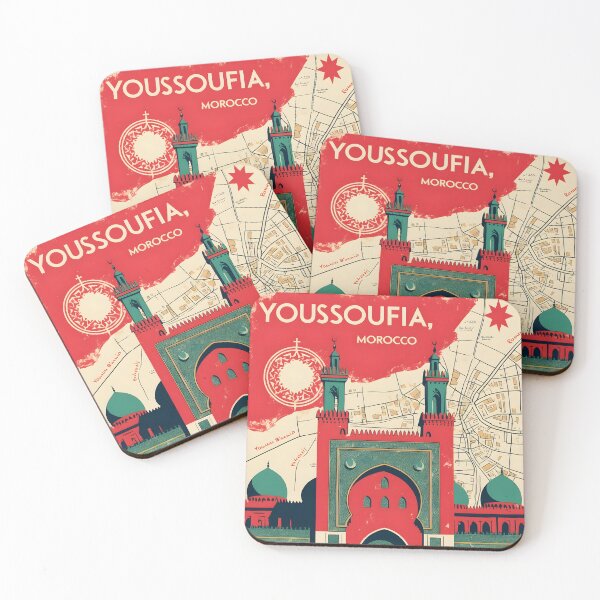 Item preview, Youssoufia Morocco Retro Vintage Travel Design designed and sold by TravelersGems.