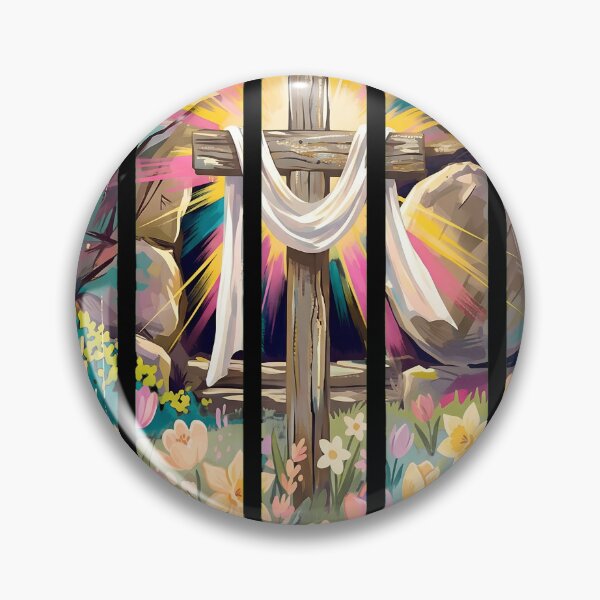 Item preview, He Is Not Here He Is Risen T-Shirt Matthew 28:6 Easter Resurrection Cross Floral Christian T-Shirt Vibrant Art designed and sold by Dmo3HarkoArt.