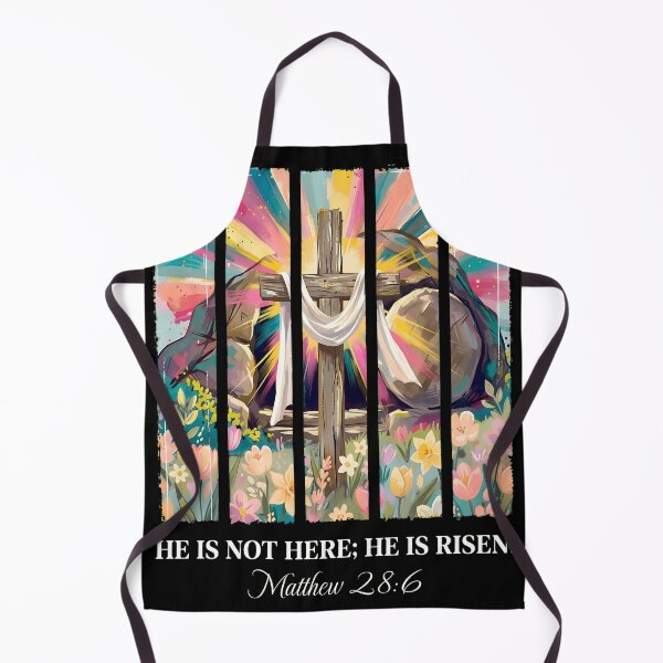 Item preview, He Is Not Here He Is Risen T-Shirt Matthew 28:6 Easter Resurrection Cross Floral Christian T-Shirt Vibrant Art designed and sold by Dmo3HarkoArt.
