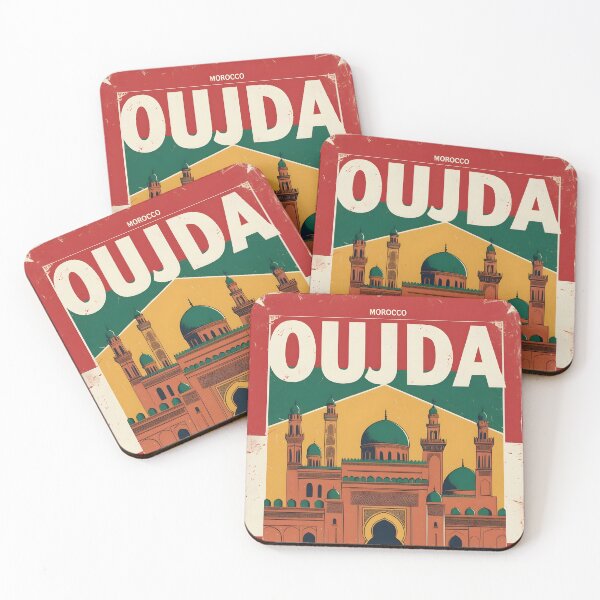Item preview, Oujda Morocco Retro Vintage Travel Design designed and sold by TravelersGems.