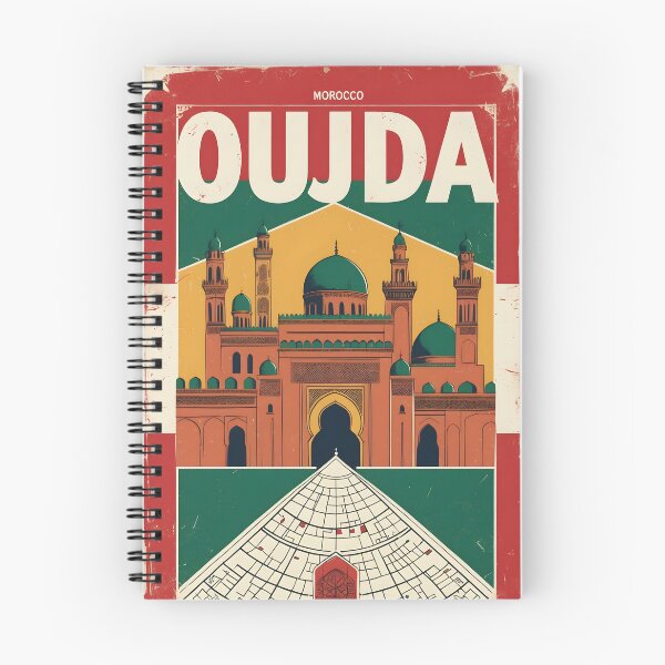 Item preview, Oujda Morocco Retro Vintage Travel Design designed and sold by TravelersGems.