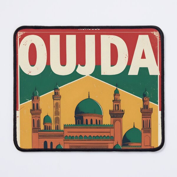 Item preview, Oujda Morocco Retro Vintage Travel Design designed and sold by TravelersGems.