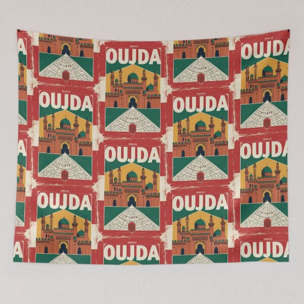 Item preview, Oujda Morocco Retro Vintage Travel Design designed and sold by TravelersGems.