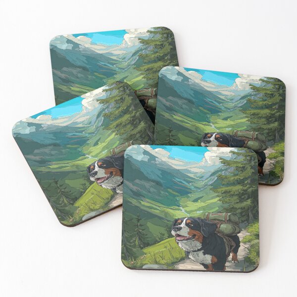 Item preview, Bernese Dog in Mountains designed and sold by NicolasGlowArt.
