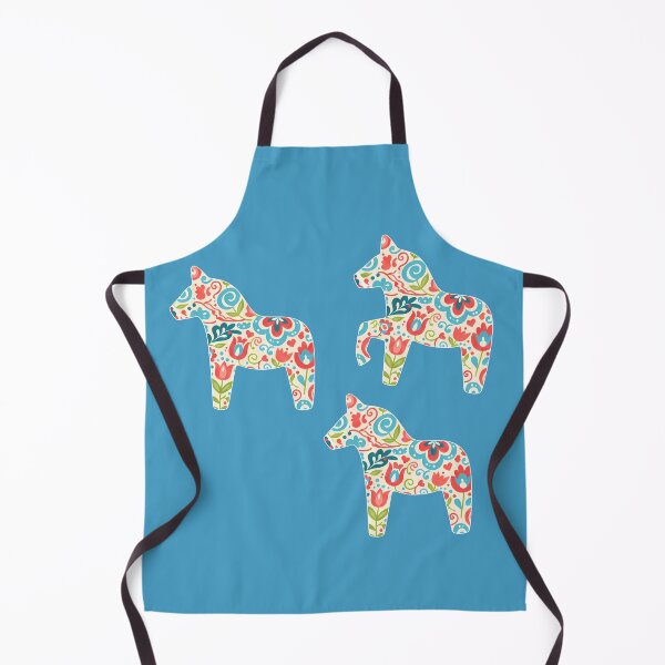 Item preview, Small Multicolour Dala Horses – Scandinavian Folk Art Fusion by heidiannemorris © designed and sold by FOLK ART FUSION by heidiannemorris.