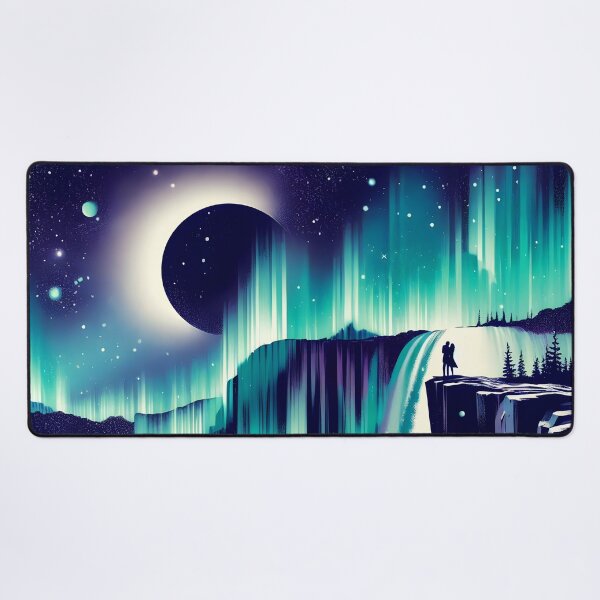 Item preview, Aurora Borealis and Eclipse, Ai Generated Art designed and sold by ACC .