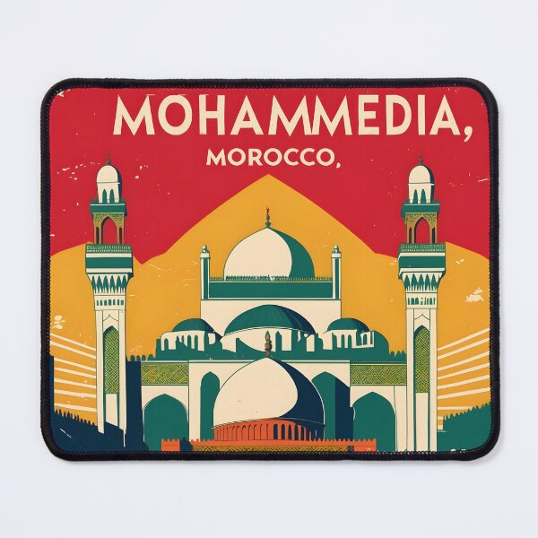 Item preview, Mohammedia Morocco Retro Vintage Travel Design designed and sold by TravelersGems.