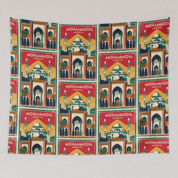 Item preview, Mohammedia Morocco Retro Vintage Travel Design designed and sold by TravelersGems.