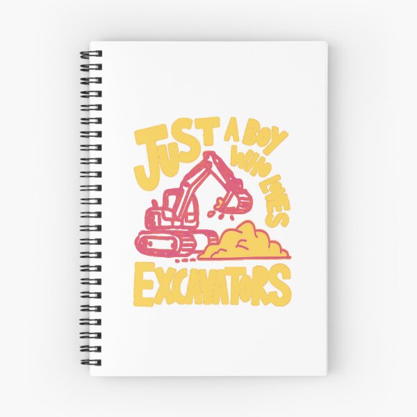 Item preview, Just a Boy Who Loves Excavators — Colorful Construction Vehicle Illustration designed and sold by Colorful-Garden.