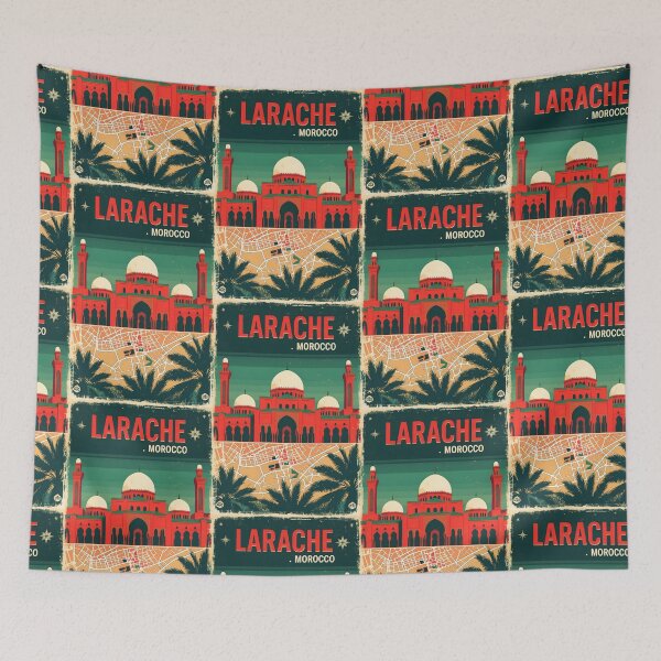 Item preview, Larache Morocco Retro Vintage Travel Design designed and sold by TravelersGems.