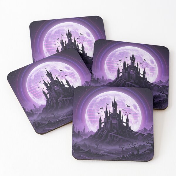 Item preview, Vampire Castle Retro Synthwave Moon Goth designed and sold by LIVE_FREE.