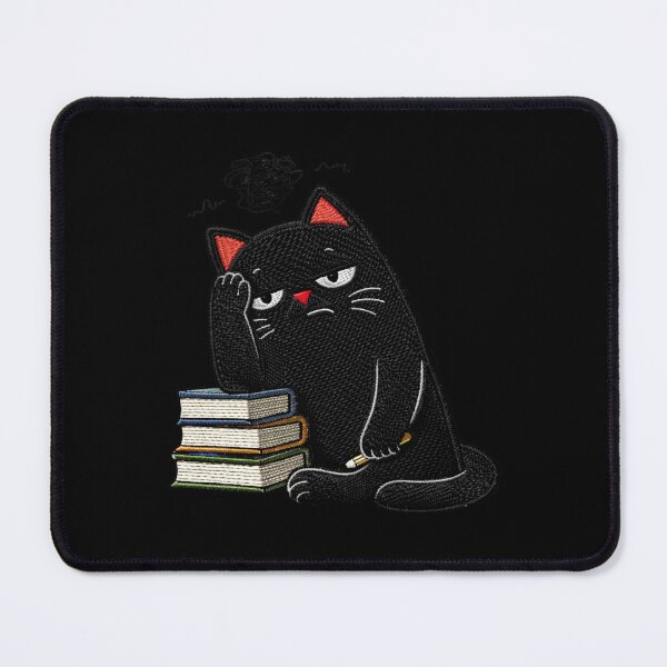 Item preview, Study burnout black cat design funny student exam stress meme designed and sold by ColorSplash123.