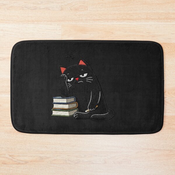 Item preview, Study burnout black cat design funny student exam stress meme designed and sold by ColorSplash123.