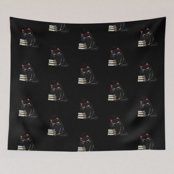 Item preview, Study burnout black cat design funny student exam stress meme designed and sold by ColorSplash123.