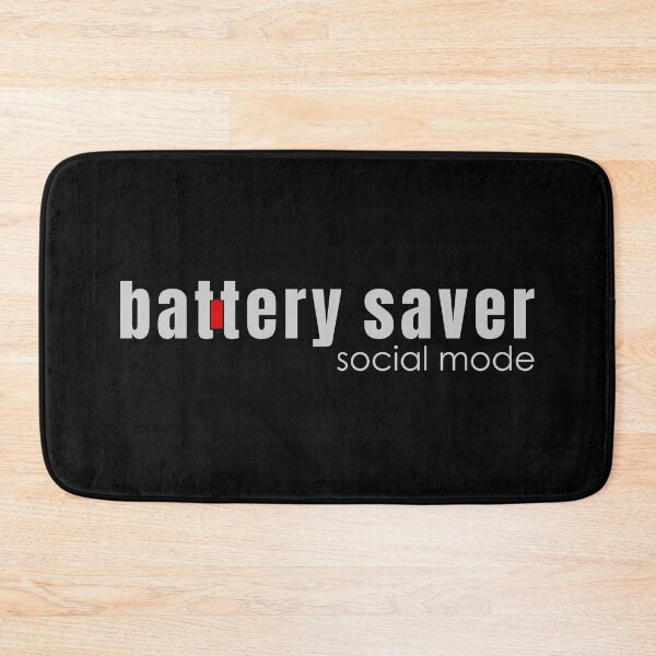 Item preview, Battery Saver Social Mode Minimal Introvert Design | Low Social Energy Funny Quote designed and sold by PixelPlush.