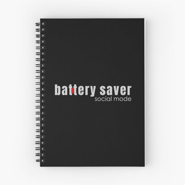 Item preview, Battery Saver Social Mode Minimal Introvert Design | Low Social Energy Funny Quote designed and sold by PixelPlush.
