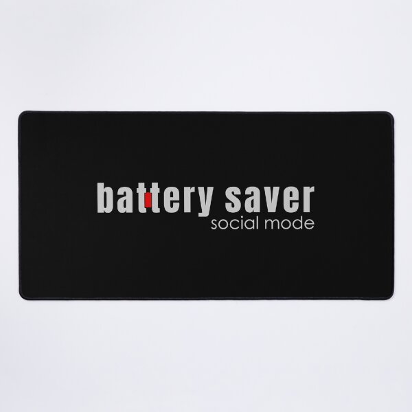 Item preview, Battery Saver Social Mode Minimal Introvert Design | Low Social Energy Funny Quote designed and sold by PixelPlush.