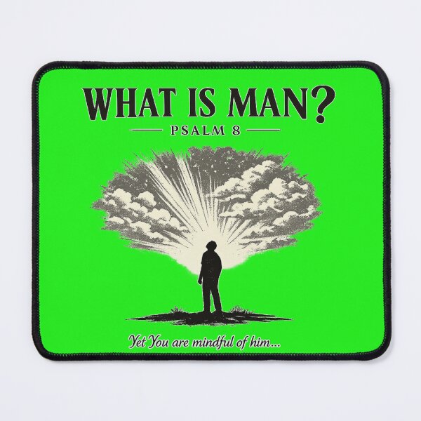 Item preview, What Is Man Psalm 8 Shirt Christian Faith Tee Minimal Worship Design God Mindful of Man Scripture Shirt designed and sold by Dexters Inspiring Creations.